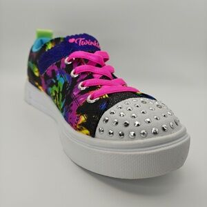 SKECHERS TWINKLE SPARKS BLACK WITH LIGHT